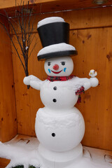Dresden, Germany - November 29, 2023 - The Christmas Arch at one of the entrances to the Striezelmarkt in Dresden. It is one of the oldest Christmas markets in the world