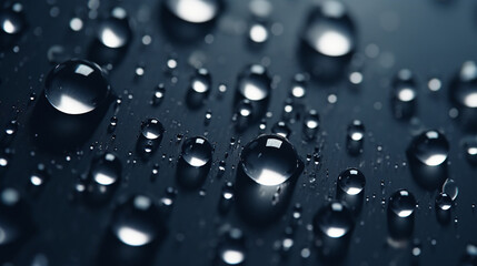 Water drops on the surface of an object