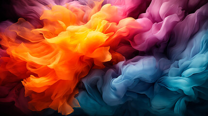 Fototapeta na wymiar Volumetric abstract background, imitation of colored smoke.