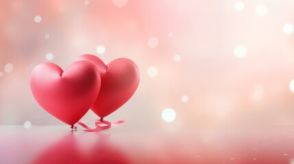 Joyous Heart Balloon Delight: Valentine's Celebration in Colorful Isolation & Romantic Design