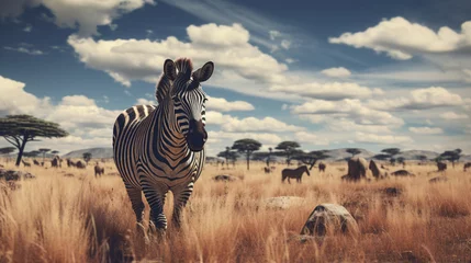 Deurstickers The wildlife that inhabits the African grasslands is incredible. There is so much diversity and vitality in the vast and beautifully artificial environment of the grasslands.The wild animals here rule © peerapong