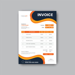 Corporate creative invoice design template.
