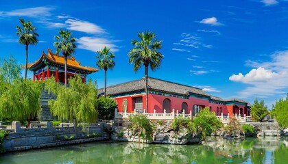 Obraz premium chinese temple in the water
