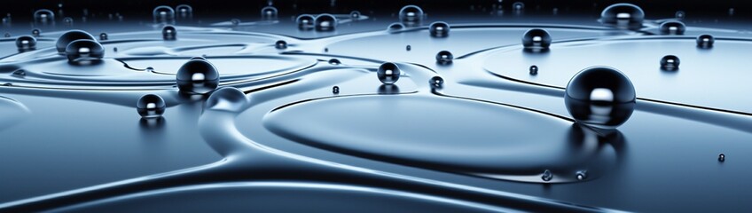 Oscillating droplets on a water-resistant surface.