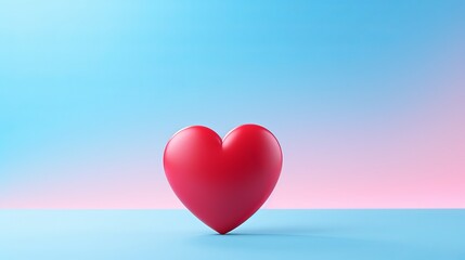 Abstract Love Symbol: Heart Balloon on Bright Background - Celebrating Valentine's Day Romance in Art
