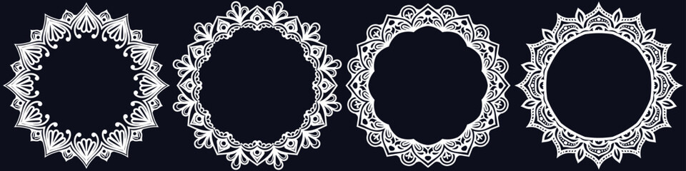 round art frame design elements.