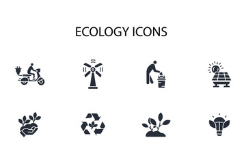 Ecology icon. vector.Editable stroke.linear style sign for use web design,logo.Symbol illustration.