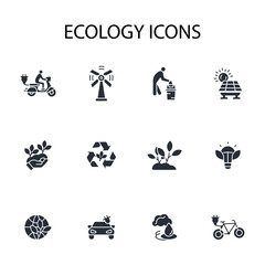 Ecology icon. vector.Editable stroke.linear style sign for use web design,logo.Symbol illustration.