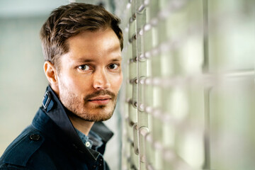 Portrait of a mid adult man, looking serious
