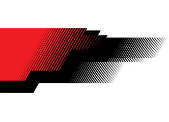 Red and black striped vector background with a smooth transition. Basis for packaging design, printing, advertising. Design element. Vector pattern.