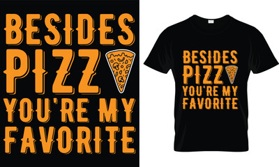 Pizza t-shirt design vector graphic.