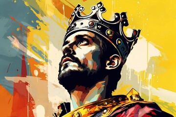 king, money and power, majestic monarch - obrazy, fototapety, plakaty