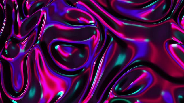 Iridescent cloth wave. Computer generated 3d render