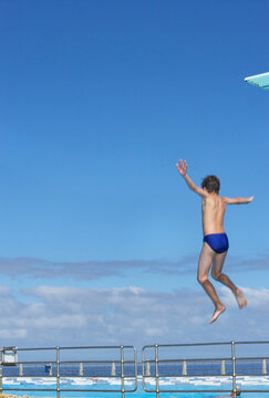 Boy Diving