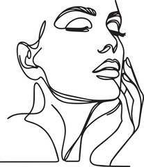 Face line woman