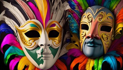 Obraz premium masks suitable for carnival suitable as a background