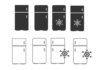 refrigerator icon. Kitchen appliances vector ilustration.