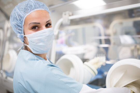 Portrait of scientist working in insulator laboratory