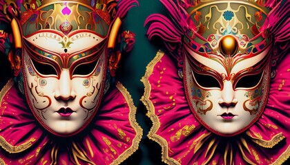 masks suitable for carnival suitable as a background