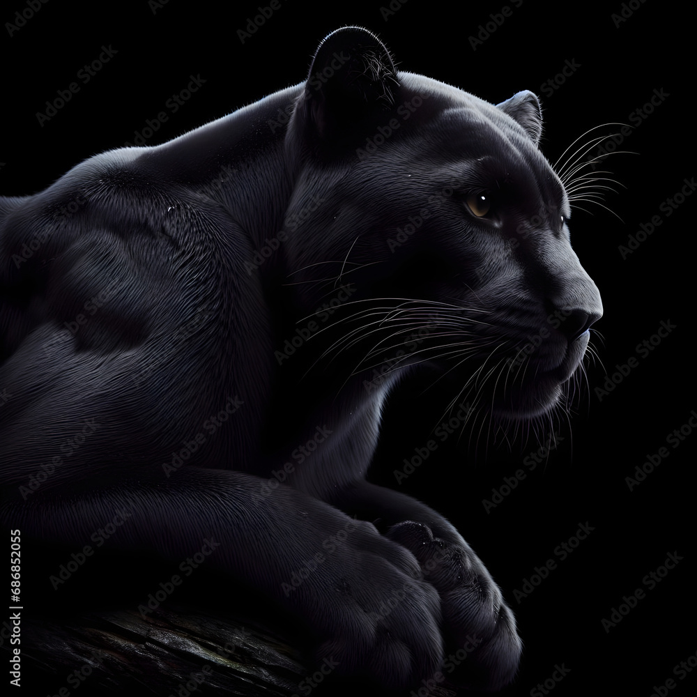 Wall mural Panthera, Pantera, black jaguar