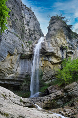 waterfall in the mountains