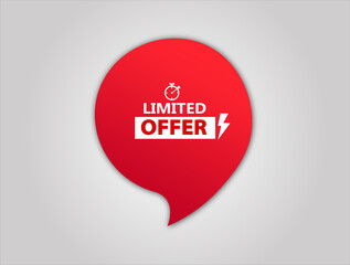 red flat sale web banner for limited offer