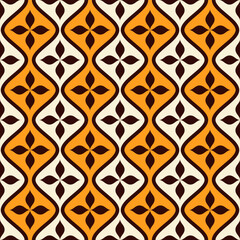 Retro geometric seamless pattern vector image