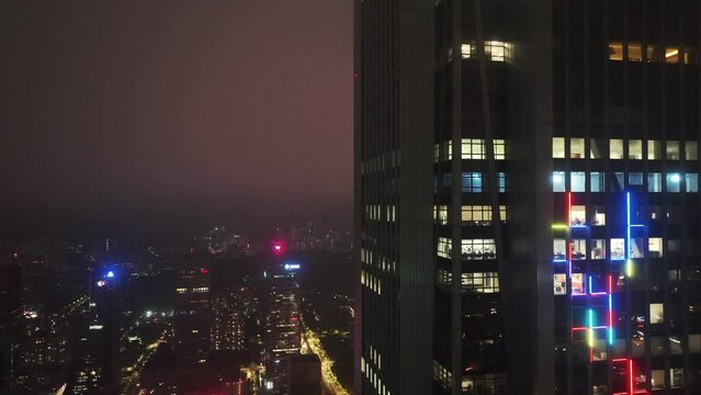 Shenzhen urban city modern buildings aerial view