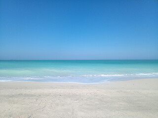 Fototapeta na wymiar United Arab Emirates. Beautiful beach. Sea view. Sharjah.