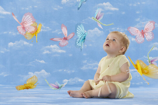 Baby with Butterflies