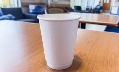 recyclable cup, eco-friendly design, sustainable lifestyle concept, white background