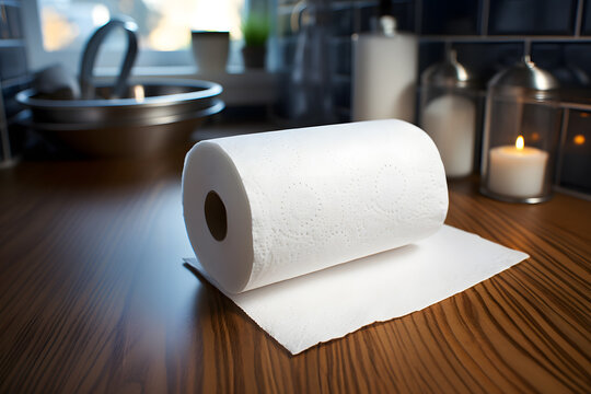 Kitchen paper towel roll, in the kitchen