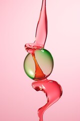 abstract, drop, pink drop by public spaces, emerald and amber