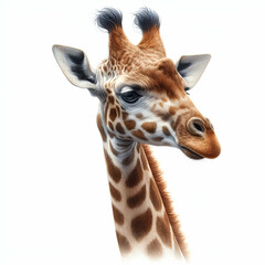 Fototapeta premium giraffe isolated on white background