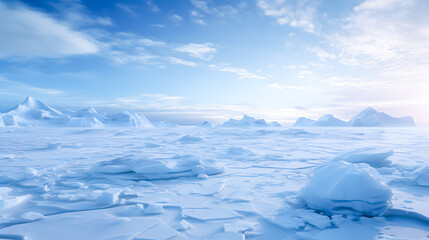 an icy landscape in the Arctic, (Generative AI)