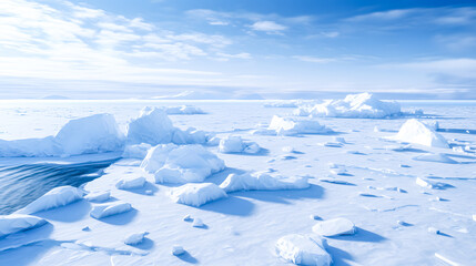 an icy landscape in the Arctic, (Generative AI)
