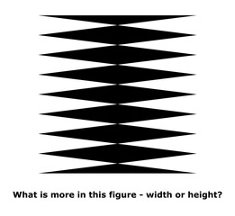Optical illusion vector illustration. Puzzle. Brain teaser. Black and white - obrazy, fototapety, plakaty