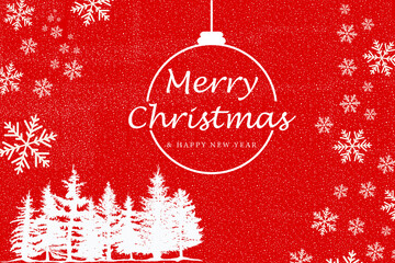 red christmas background card