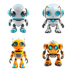 Set of cartoon robots 4