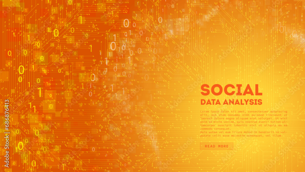 Poster Big Data cloud computing. Blockchain visualiztion. Social network information complexity.