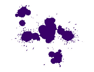 Ink stains on white paper. Isolated. Vector image for prints, poster and illustrations.
