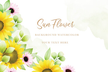  sunflower ornament wedding invitation card set 