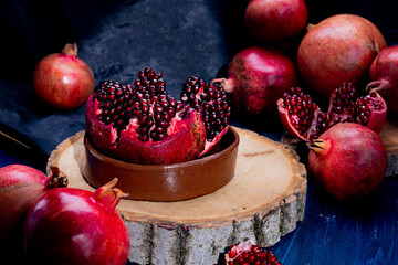 pomegranate on the table