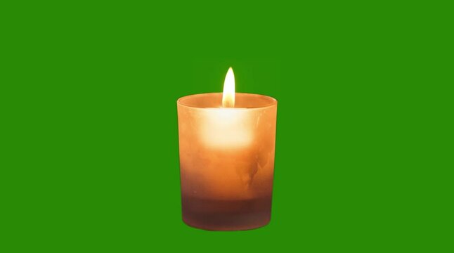 Realistic Candle Flame. Candle flames animation on Green screen - candle Fire flame. Candle light green screen motion graphics