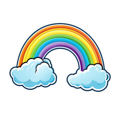 Rainbow Illustration for Kids on Transparent Background, Ai Generated