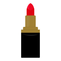 Red lipstick tube. Vector illustration