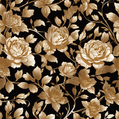 Flowers Illustration Background Seamless Pattern Beautiful Floral Digital Art Design