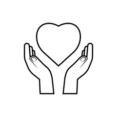 Charity Icon. Sharing, Donation Symbol.