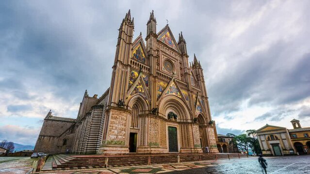 Orvieto, Italy at the 14th Century Orvieto Cathedral