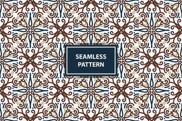 vintage seamless pattern background with abstract ornament